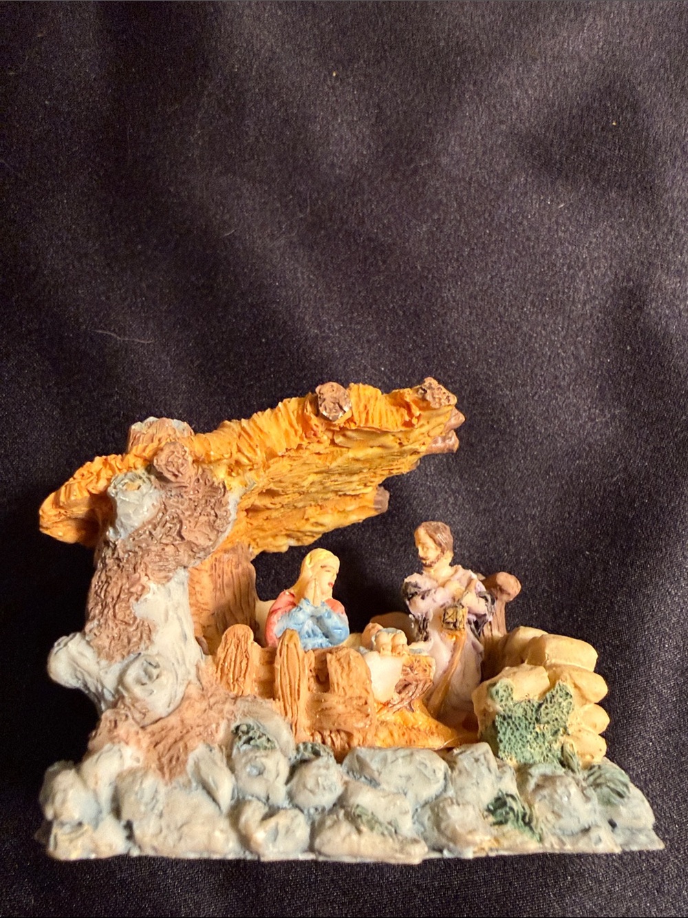 Vintage 1997 Hand-Painted Nativity Scene Sculpture 3D